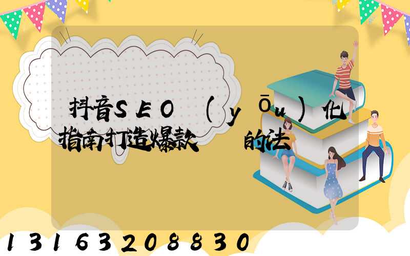 抖音SEO優(yōu)化指南打造爆款視頻的法寶
