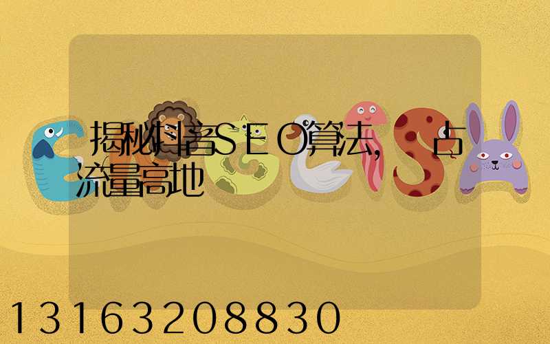 揭秘抖音SEO算法，搶占流量高地